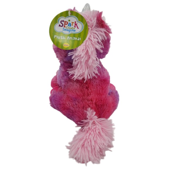 Spark Create Imagine Plush Animal Hot Pink Unicorn Large Jewel Eyes - Picture 5 of 6
